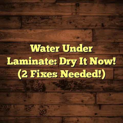 Water Under Laminate: Dry It Now! (2 Fixes Needed!)