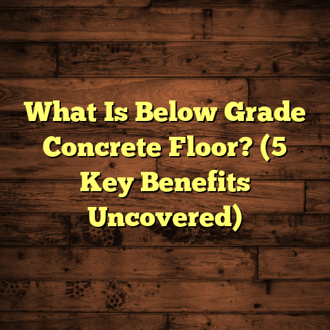 What Is Below Grade Concrete Floor? (5 Key Benefits Uncovered)