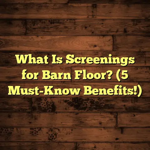 What Is Screenings for Barn Floor? (5 Must-Know Benefits!)