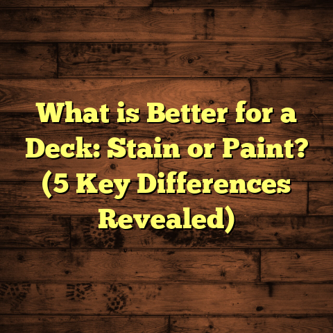 What is Better for a Deck: Stain or Paint? (5 Key Differences Revealed)
