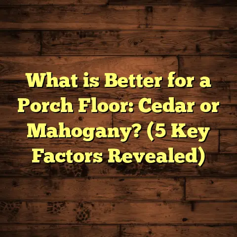 What is Better for a Porch Floor: Cedar or Mahogany? (5 Key Factors Revealed)