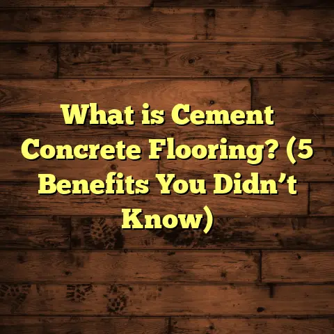 What is Cement Concrete Flooring? (5 Benefits You Didn’t Know)