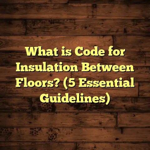What is Code for Insulation Between Floors? (5 Essential Guidelines)