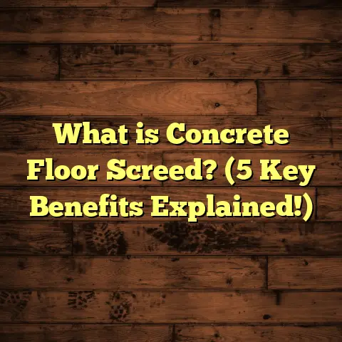 What is Concrete Floor Screed? (5 Key Benefits Explained!)