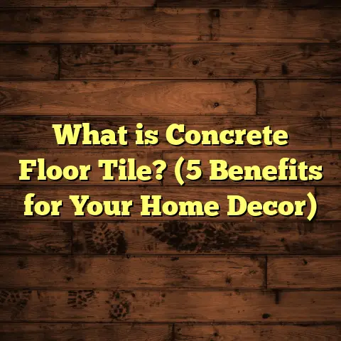 What is Concrete Floor Tile? (5 Benefits for Your Home Decor)