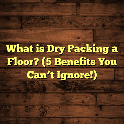 What is Dry Packing a Floor? (5 Benefits You Can’t Ignore!)