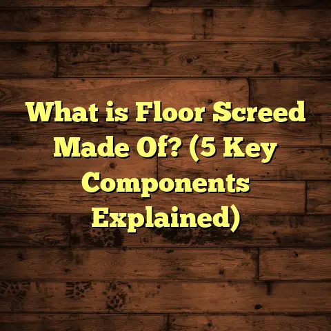 What is Floor Screed Made Of? (5 Key Components Explained)