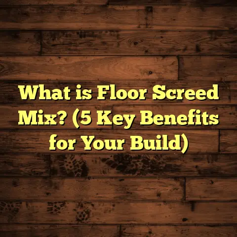 What is Floor Screed Mix? (5 Key Benefits for Your Build)