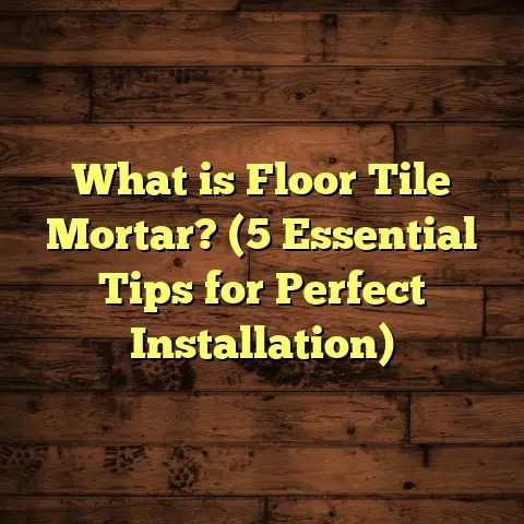 What is Floor Tile Mortar? (5 Essential Tips for Perfect Installation)