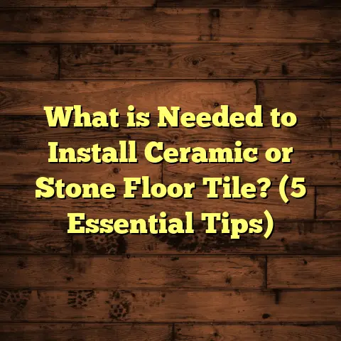 What is Needed to Install Ceramic or Stone Floor Tile? (5 Essential Tips)
