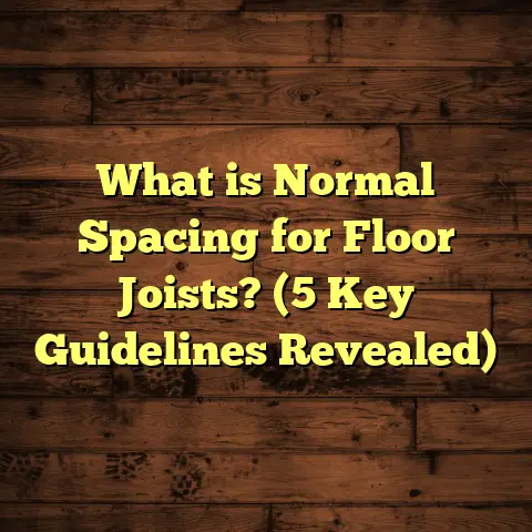 What is Normal Spacing for Floor Joists? (5 Key Guidelines Revealed)