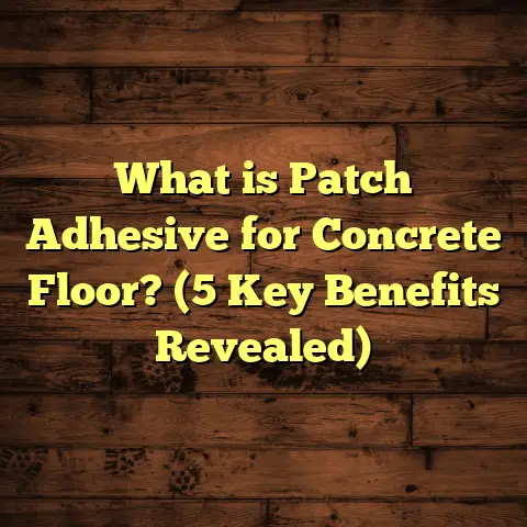 What is Patch Adhesive for Concrete Floor? (5 Key Benefits Revealed)