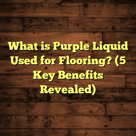 What is Purple Liquid Used for Flooring? (5 Key Benefits Revealed)