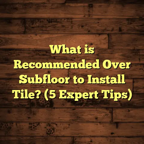 What is Recommended Over Subfloor to Install Tile? (5 Expert Tips)