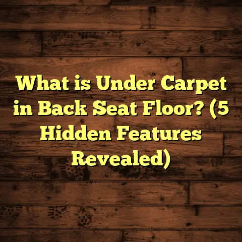 What is Under Carpet in Back Seat Floor? (5 Hidden Features Revealed)