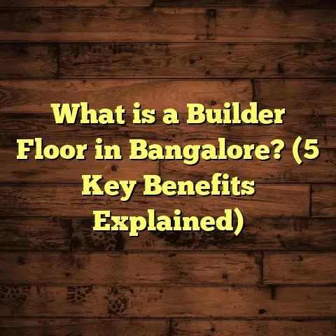 What is a Builder Floor in Bangalore? (5 Key Benefits Explained)