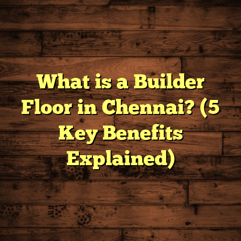 What is a Builder Floor in Chennai? (5 Key Benefits Explained)