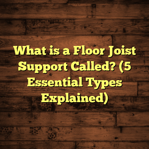 What is a Floor Joist Support Called? (5 Essential Types Explained)
