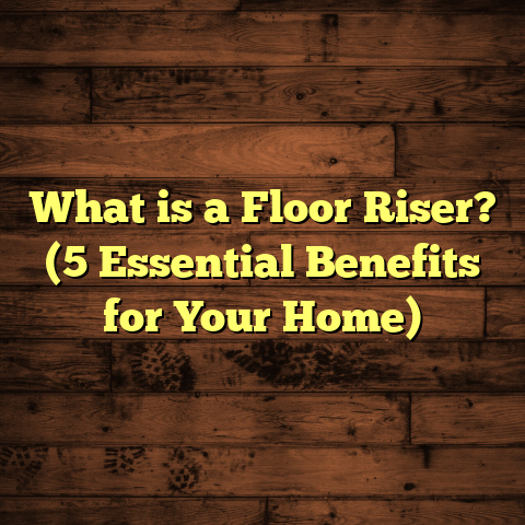 What is a Floor Riser? (5 Essential Benefits for Your Home)