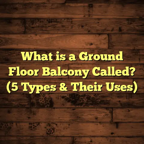 What is a Ground Floor Balcony Called? (5 Types & Their Uses)