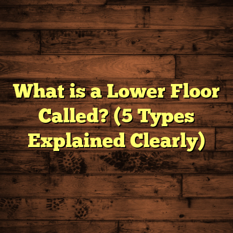 What is a Lower Floor Called? (5 Types Explained Clearly)