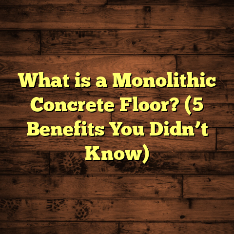 What is a Monolithic Concrete Floor? (5 Benefits You Didn’t Know)