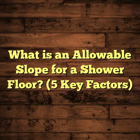 What is an Allowable Slope for a Shower Floor? (5 Key Factors)