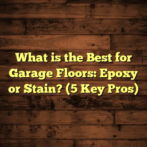 What is the Best for Garage Floors: Epoxy or Stain? (5 Key Pros)