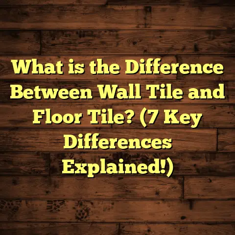 What is the Difference Between Wall Tile and Floor Tile? (7 Key Differences Explained!)