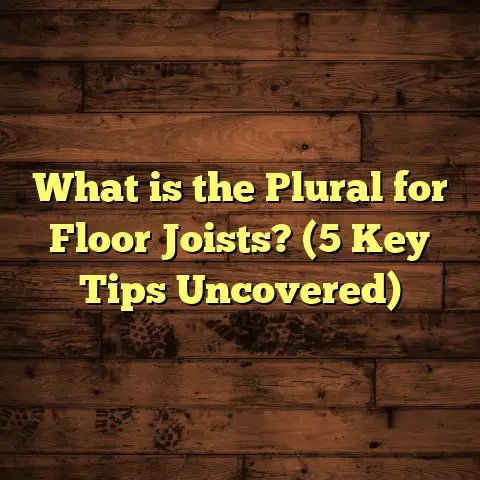 What is the Plural for Floor Joists? (5 Key Tips Uncovered)