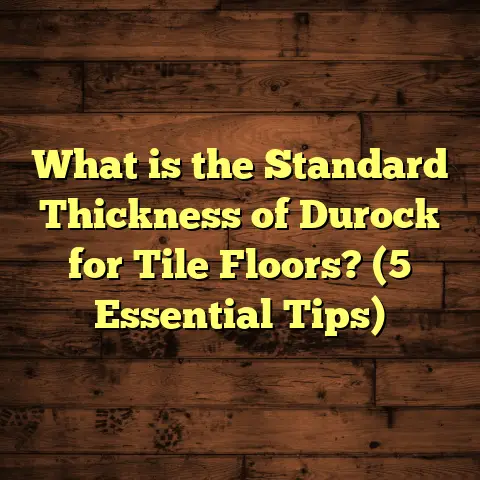What is the Standard Thickness of Durock for Tile Floors? (5 Essential Tips)