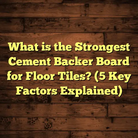 What is the Strongest Cement Backer Board for Floor Tiles? (5 Key Factors Explained)